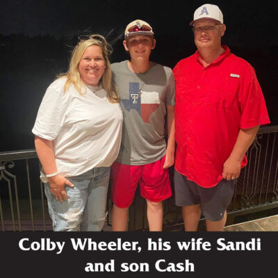 Colby Wheeler his wife and his son
